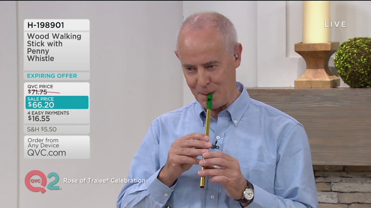 Wood Walking Stick w/ Penny Whistle on QVC - YouTube