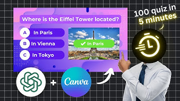 How to make VIRAL Quiz Videos in Bulk with Canva and Chatgpt (completely for free)