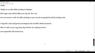 Click Jacking Attack