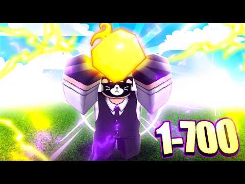I LEVELED UP FROM 1 TO 700 WITH THE BEST FRUIT FROM BLOX FRUITS!