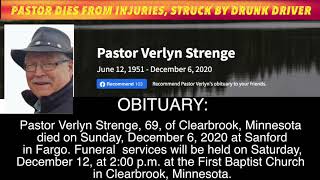 Clearbrook, Minnesota Pastor Dies From Injuries, After Vehicle Struck By Drunk Driver
