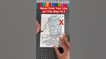 Never Draw Your Line Art This Way! 😡 Pt.2 #art #drawing #shorts