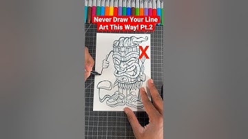 Never Draw Your Line Art This Way! 😡 Pt.2 #art #drawing #shorts