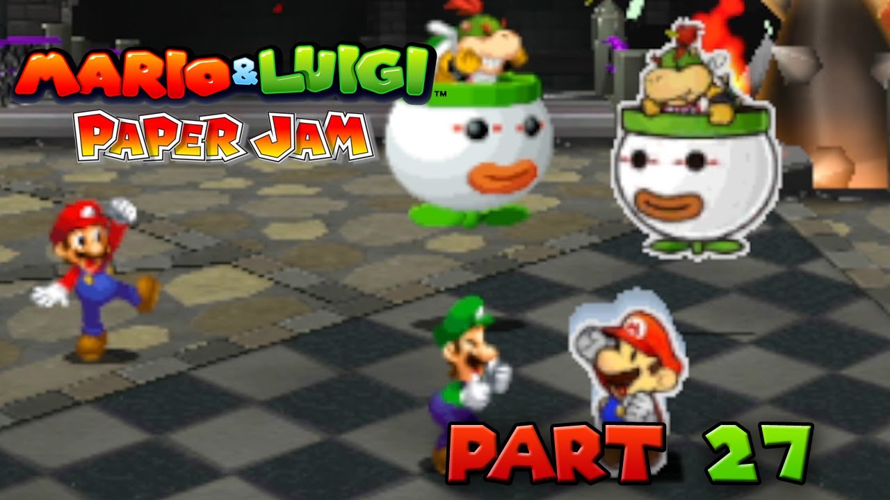 Mario & Luigi Paper Jam Part 27 Boss Bowser Jr. & Paper Bowser Jr. YouTube