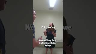 Entitled Lady Turns Traffic Ticket Into a Felony part 2. Full clip on: Bodycam Files