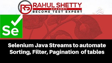 Automate Sorting, Filter, pagination of Tables using Selenium Java Streams
