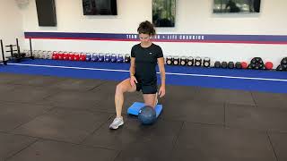 Half Kneeling Rotational Ball Slams