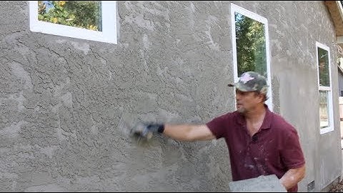 How to do Stucco Skip Trowel Texture using fibered cement in Vacaville Ca