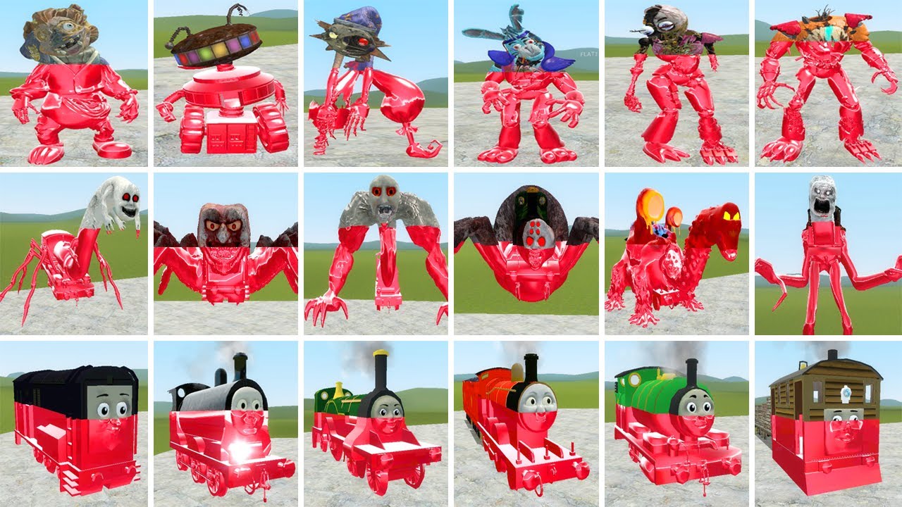 ALL RUBY RUIN ANIMATRONICS ESCAPE ALL GLAMROCK ANIMATRONICS and THOMAS THE TRAIN IN GARRY'S MOD