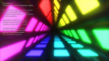 Triangular Tunnel & Horizontal Lights | 1 HOUR | #VIDEO #BACKGROUND | #VJ LOOP 31