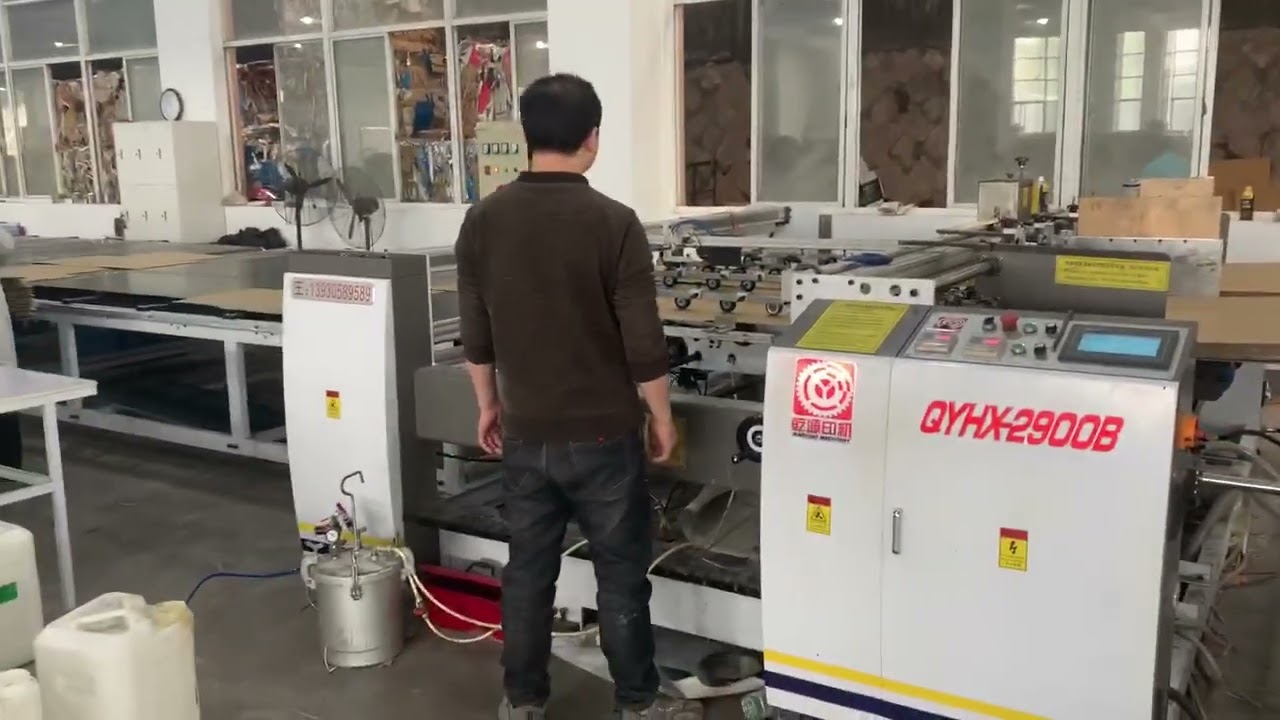Large size Double pieces joint glue machine/double corrugated box folder gluer machine