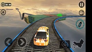 Impossible Stunt Car Tracks 3D- New Orange Car - Level 1-6 - Android Gameplay screenshot 4
