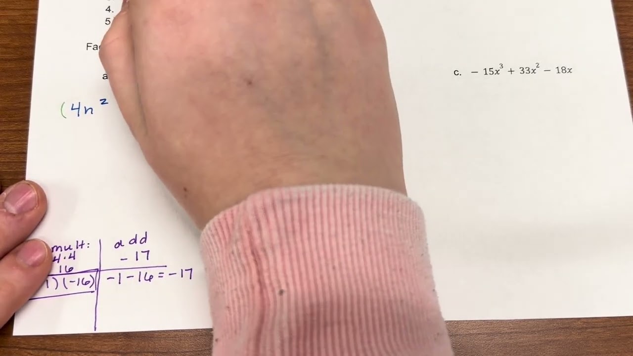 Part 3: Factoring (Grouping and Quadratics with a Coefficient Other than One)