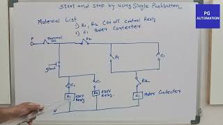 Start Stop operation by using single Push Button wiring