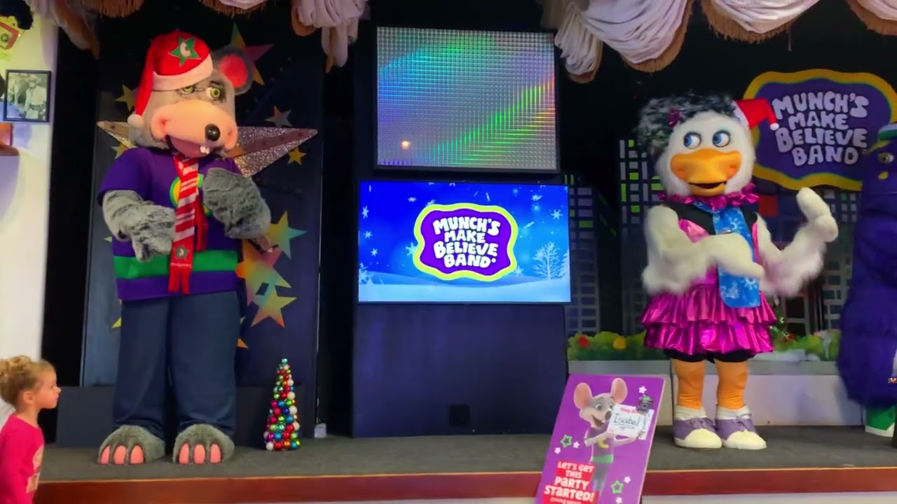 Merry Christmas Time Chuck E. Cheese Northridge, Ca 2 Stage