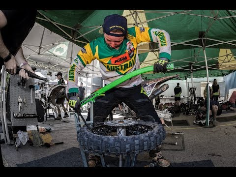 Fast Rabaconda Tire Change by Mackenzie Tricker at the FIM ISDE 2018