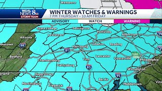 Winter weather advisory for central Pennsylvania Thursday into Friday