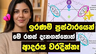 ඉරණම් ප්‍රස්ථාරයෙන් ආදරයේ ඉදිරි ගමන ගැන හරියටම දැනගන්න. එයාව ඔයාගෙම කරගන්න Destiny matrix chart