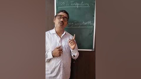 III BSc Stat P6 U3 L4 100% Inspection and Rectifying Inspection plans