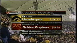 2002 Big 10 Football: #5 Iowa (10-1) @ Minnesota (7-3)