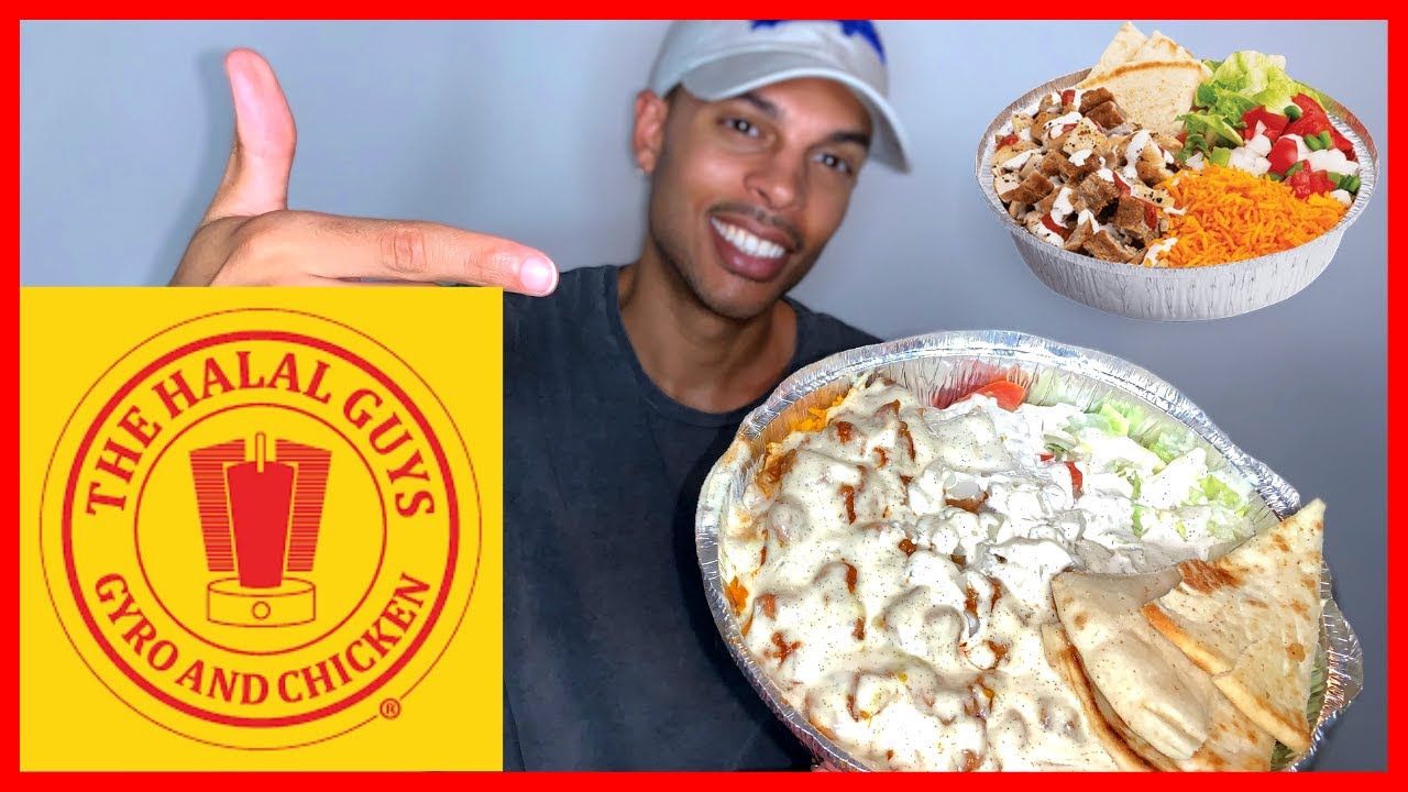 I Tried The Halal Guys New Spicy BBQ Chicken! THE HALAL GUYS MUKBANG