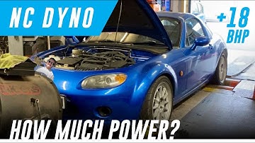 2.0 NC MX5 baseline dyno // Racing Beat manifold & exhaust