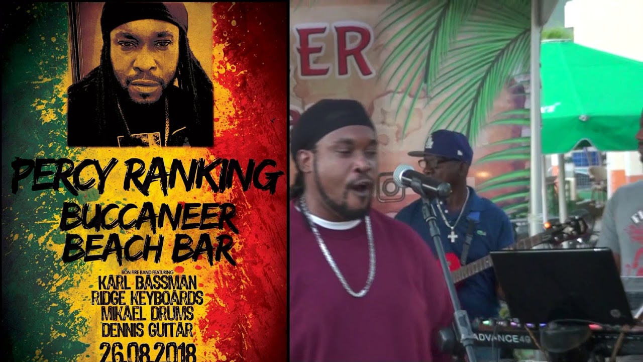 PERCY RANKING at the BUCCANEER BEACH BAR  simpsom bay SXM  26 aug 2018