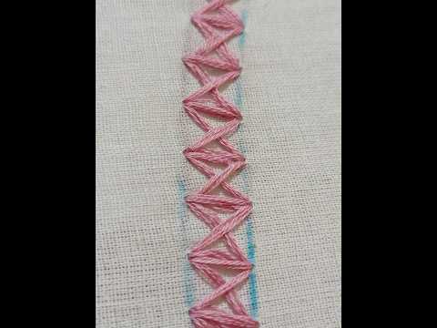 Hand embroidery stitch-8/ zig zag stitch- Leisha's Galaxy embroidery