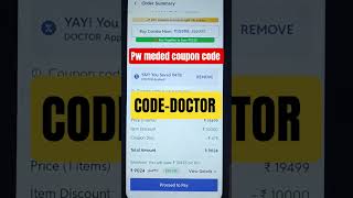 NEET PG 2026 PW MedEd Coupon Code DOCTOR | Latest Discount Offer 🚀
