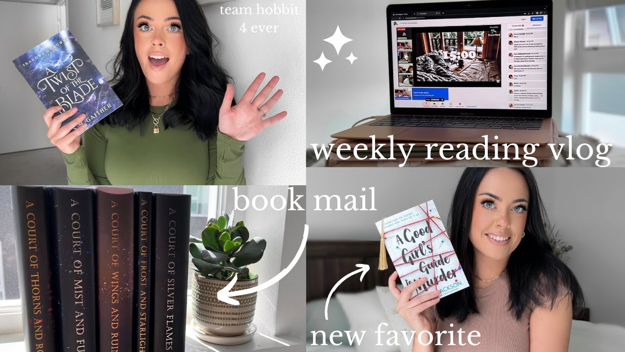 weekly (ish) reading vlog 📚  ACOTAR book mail, quest-a-thon, fantasy romance ✨