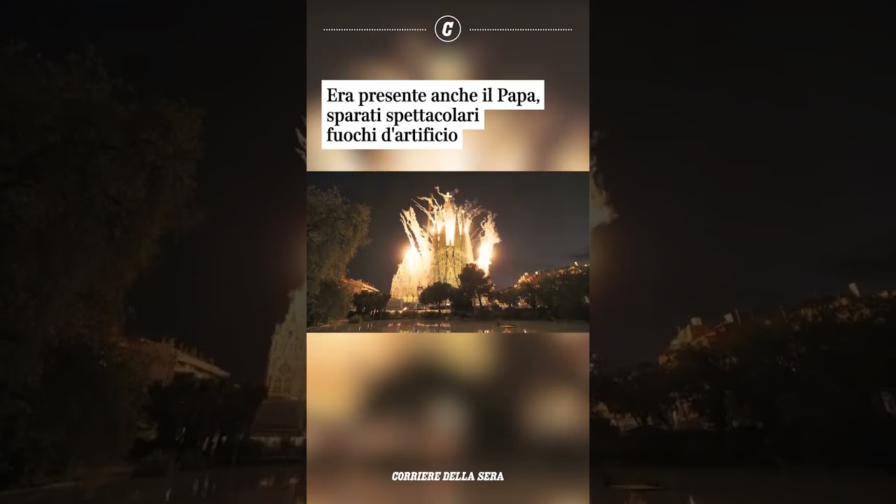 Alla Sagrada Familia i droni formano il volto di Gaudì: spettacolo all’inaugurazione della Torre di…
