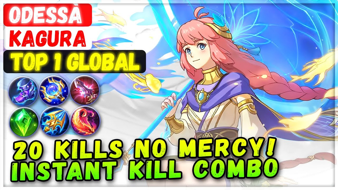 20 убийств без пощады! Комбо мгновенного убийства [Топ-1 Кагура в мире] Одесса - Эмблема и сборка...