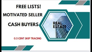 Find Cash Buyers For Wholesale Deals! free Cash Buyers with skip tracing cold calling real estate