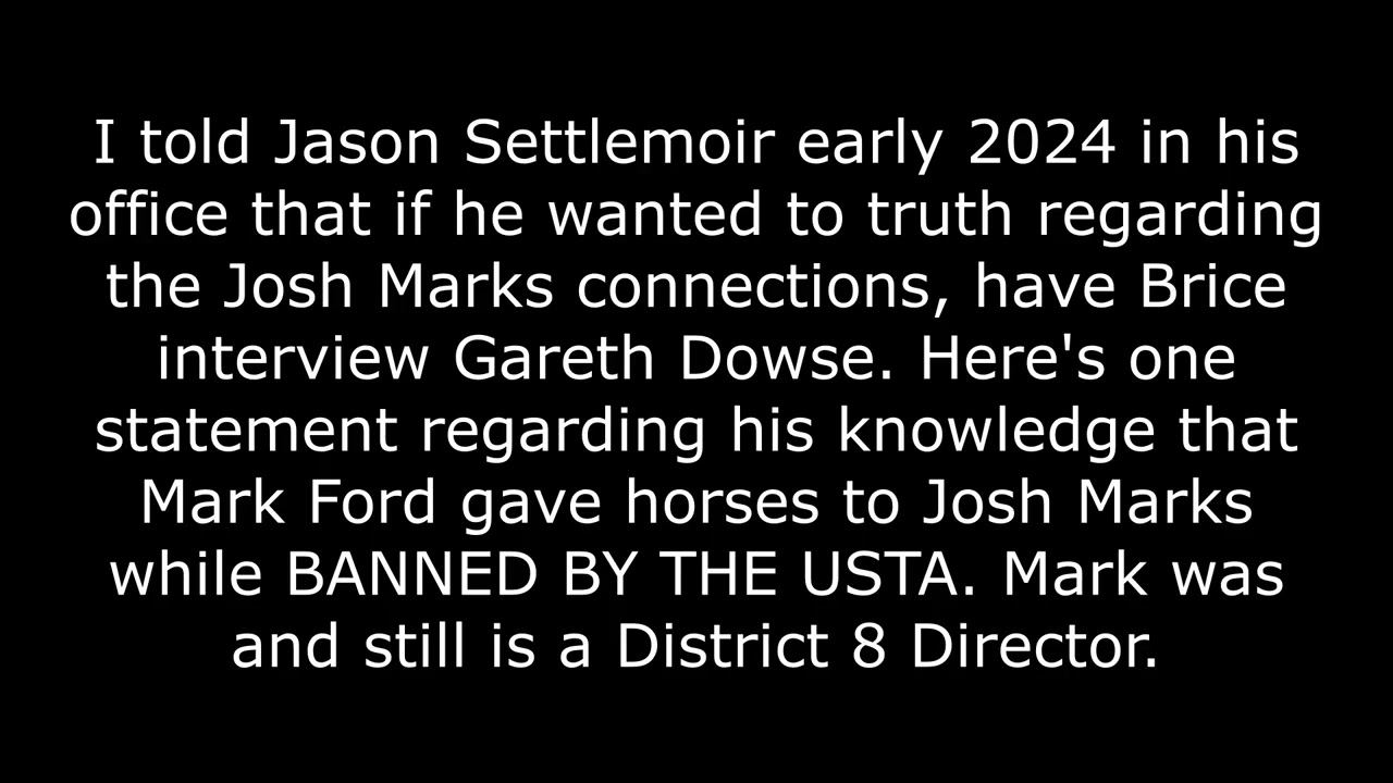 FROM THE INSIDE: Trainer Willing To Testify Mark Ford Gave Josh Marks Horses To Train While BANNED.