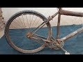 RESTORATION - A Villager Restoring Old Bicycle Wheel For Same other Bicycle