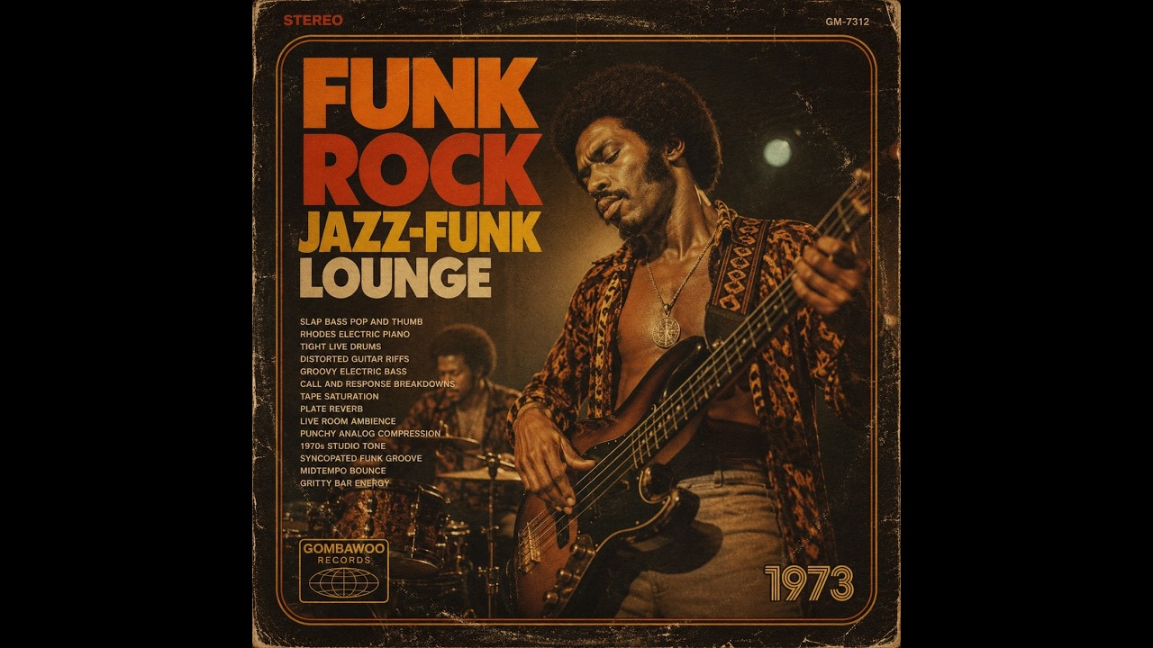 1973s Funk Rock Groove 🔥 슬랩 베이스가 폭발하는 재즈 펑크 & 록 | GOMBAWOO Music