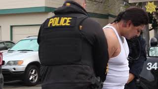 Convicted felon armed with assault rifle arrested during high-risk search warrant