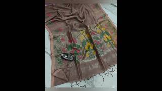 BOOKING- 9971090851/WHAT'S APP 🌎 #aadyaalaxmipremiumhandloom LINEN JAMDANI PREMIUM 🌎