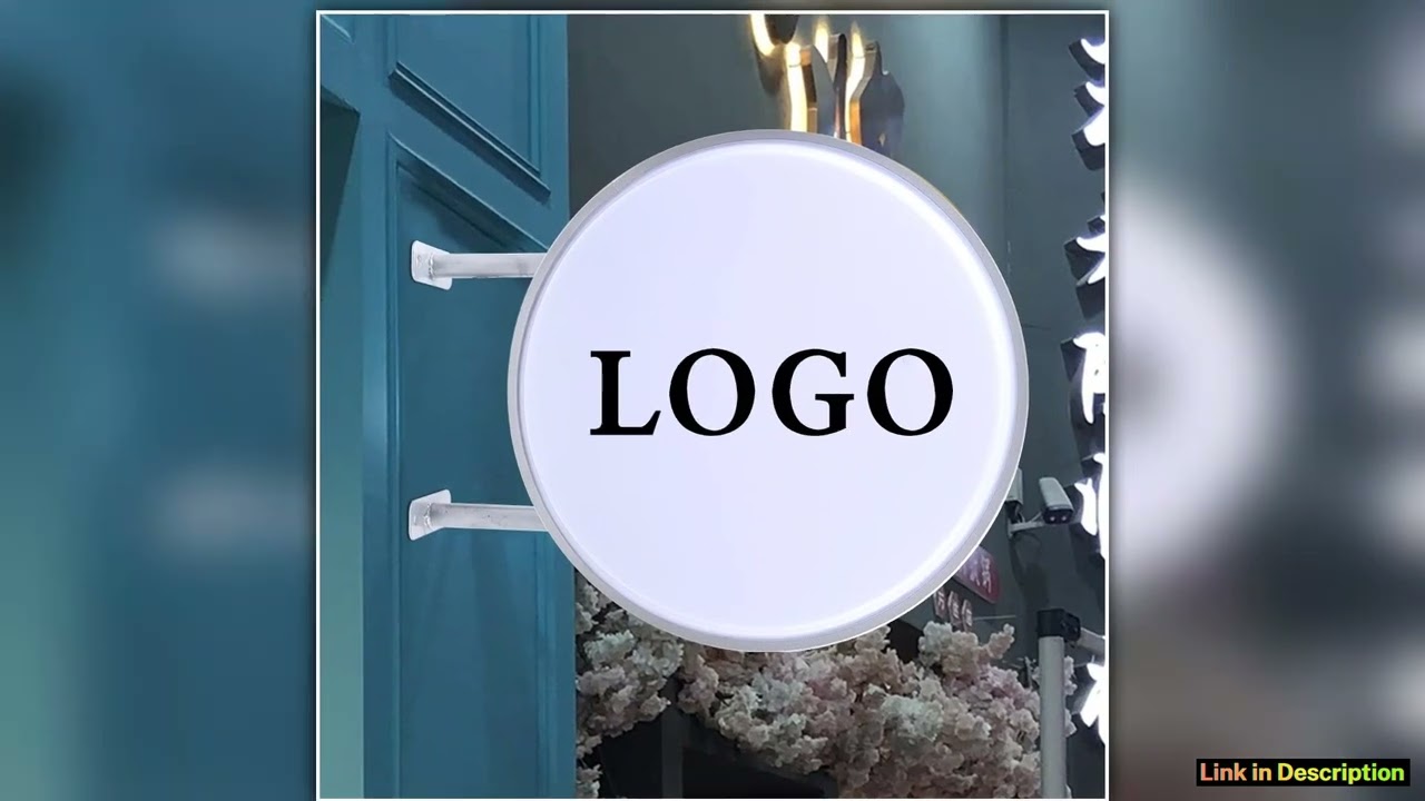 50cm Waterproof LED Double Sided Round Advertising Lightbox 110V220V Outdoor Advertising Neon Sign