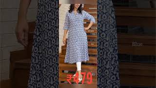 Casual Topprinted Slub Rayon Chinese Collar Kurti 479Size Mlxlxxllength 44