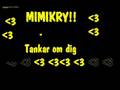 Mimikry - Tankar om dig