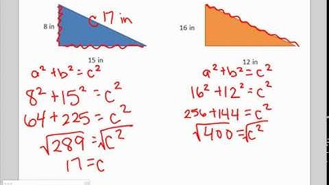 Intro to the Pythagorean Theorem- Finding Missing Hypotenuse