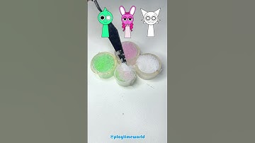 💚Mint 💗Pinkiamena 🤍Wenda | Guess the Mixed Colors! 🎨 #satisfying #sprunki #colormixing