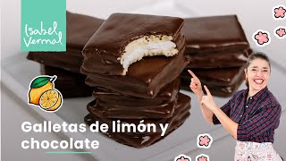 Galletas de limón bañadas en chocolate tipo Havanna