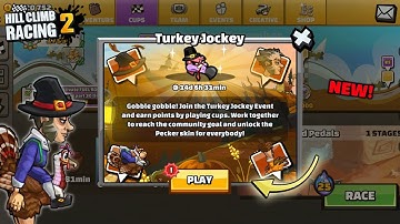 🎁 NEW TURKEY JOCKEY COMMUNITY EVENT ! IN - Hill Climb Racing 2