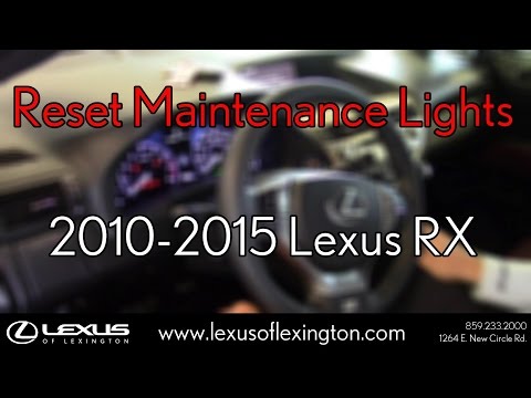 How to Reset Maintenance Lights for 2010 to 2015 Lexus RX 350 & 450h