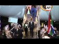 US President Barack Obama arrives in South Africa