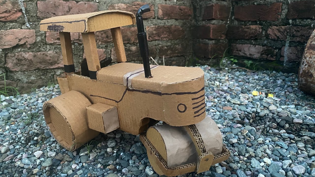 How to Make Cardboard Road Roller || RC cardboard road roller - YouTube