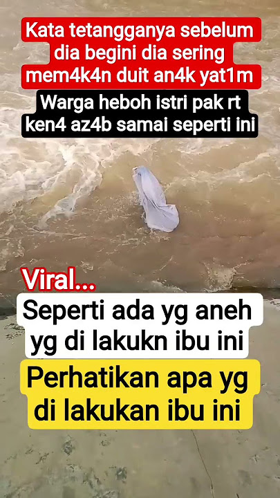 Kata tetangganya sebelum dia begini dia sering mem4k4n duit an4k yat1m#heboh