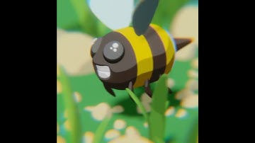 Bee Flying - Blender Animation #shorts